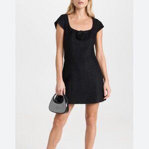 NWOT Reformation Zada Rosette Cap Sleeve Mini Holiday Dress